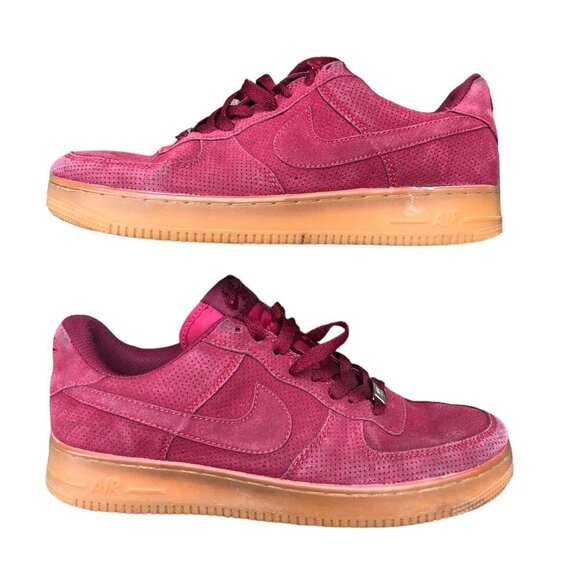 2016 Nike Air Force 1 '07 Suede Deep Garnet' Size 10 - Picture 1 of 10